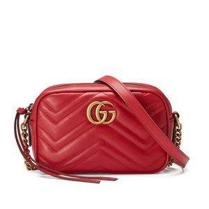 Gucci GG Marmont mini camera bag red